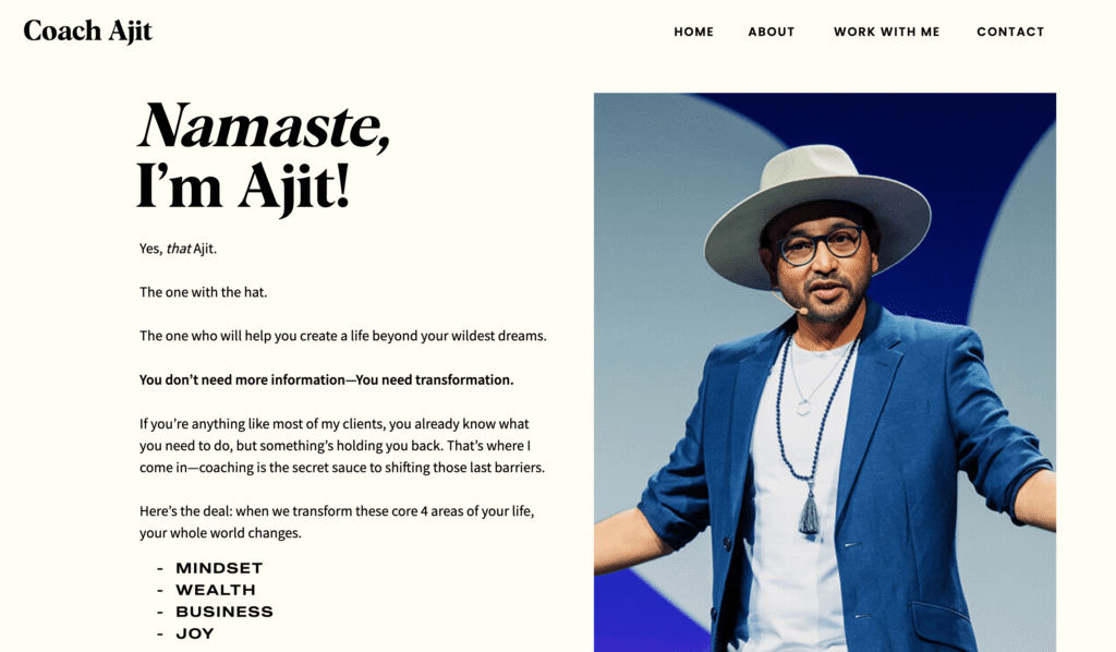 Ajit - coaching website