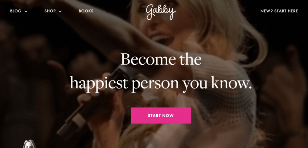 website content for the header