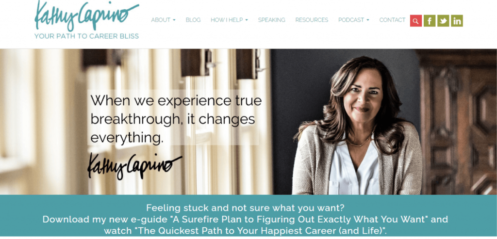 Kathy Caprino-Career coaching website