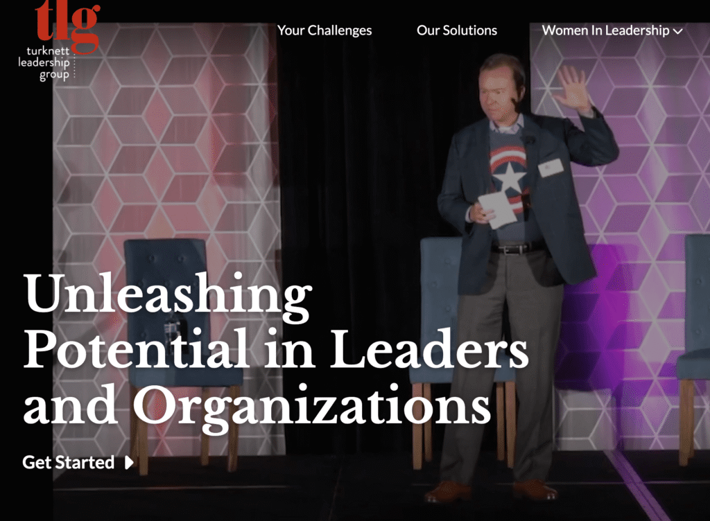 Websit header of Turknett Leadership Group 