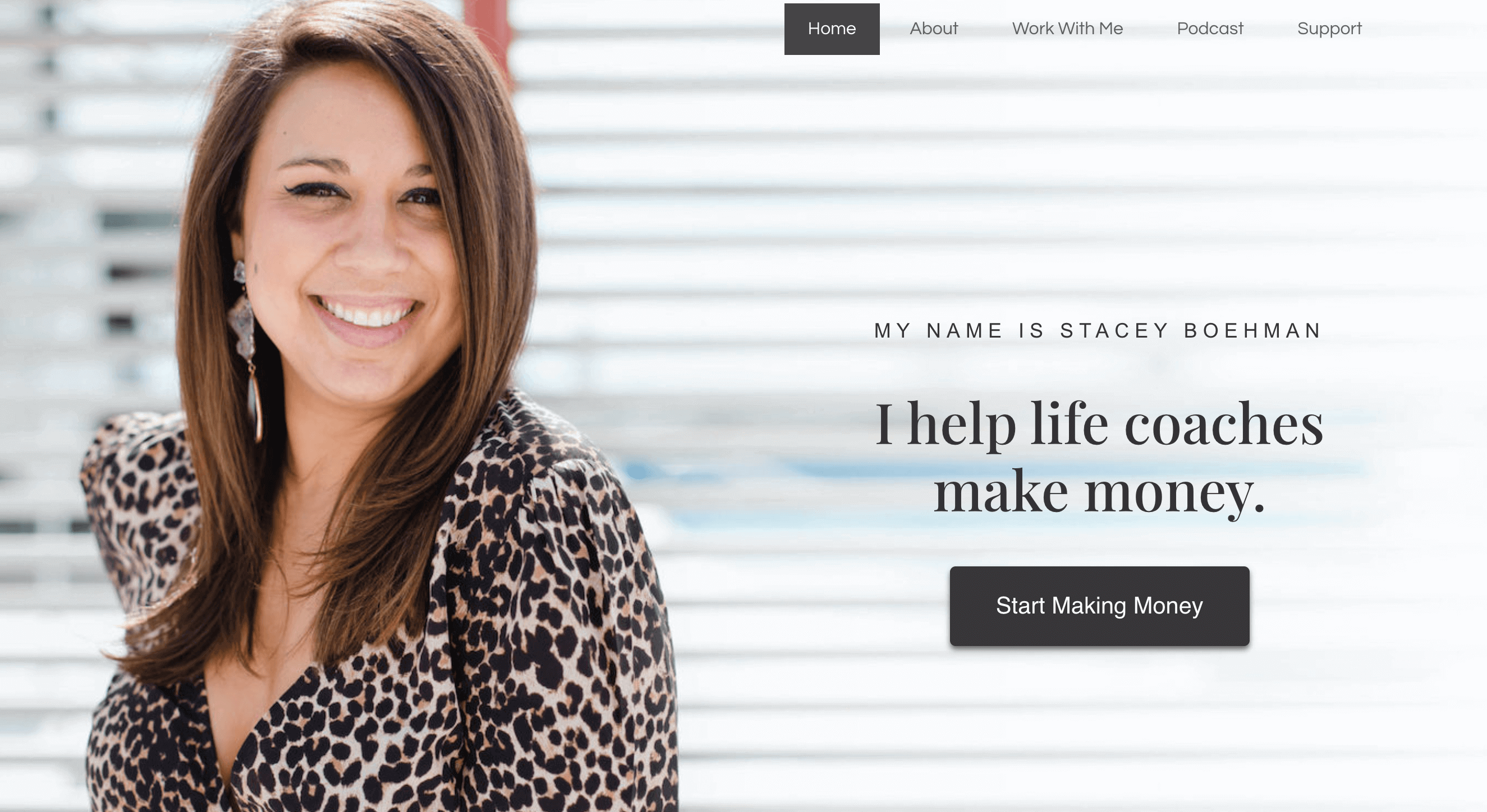 Stacey - professional coaching website