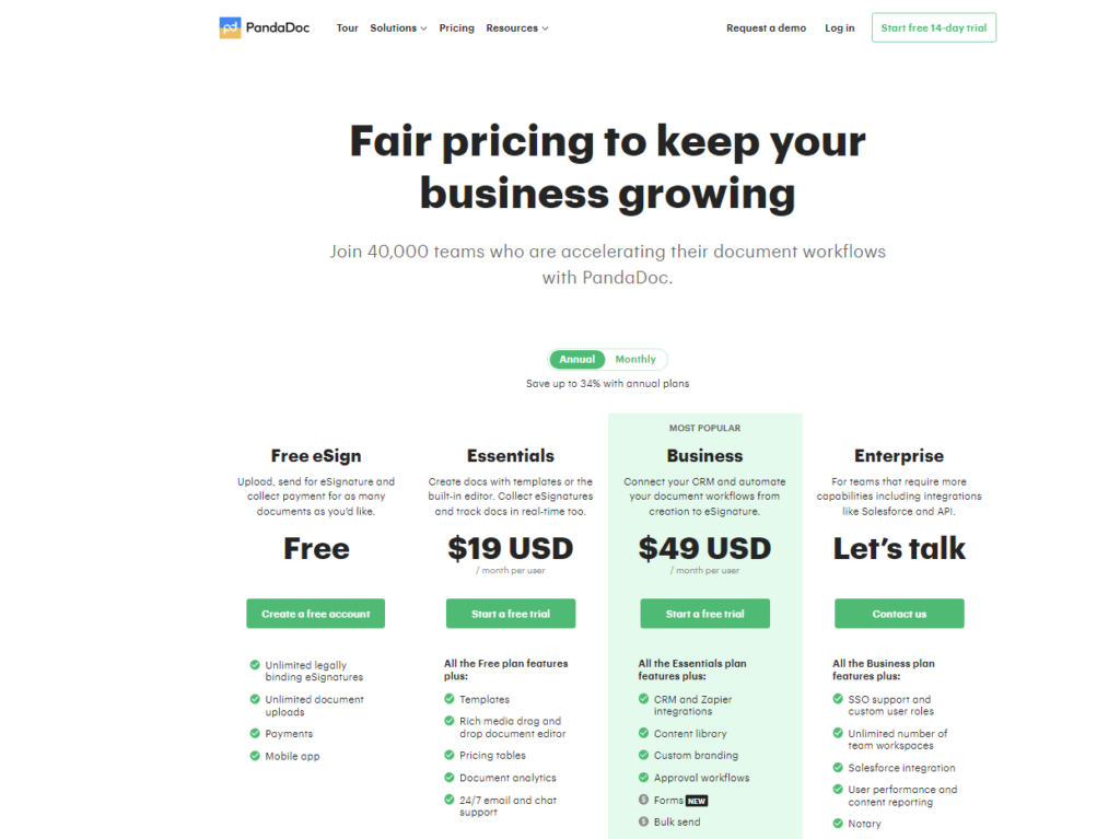 Service page - Example