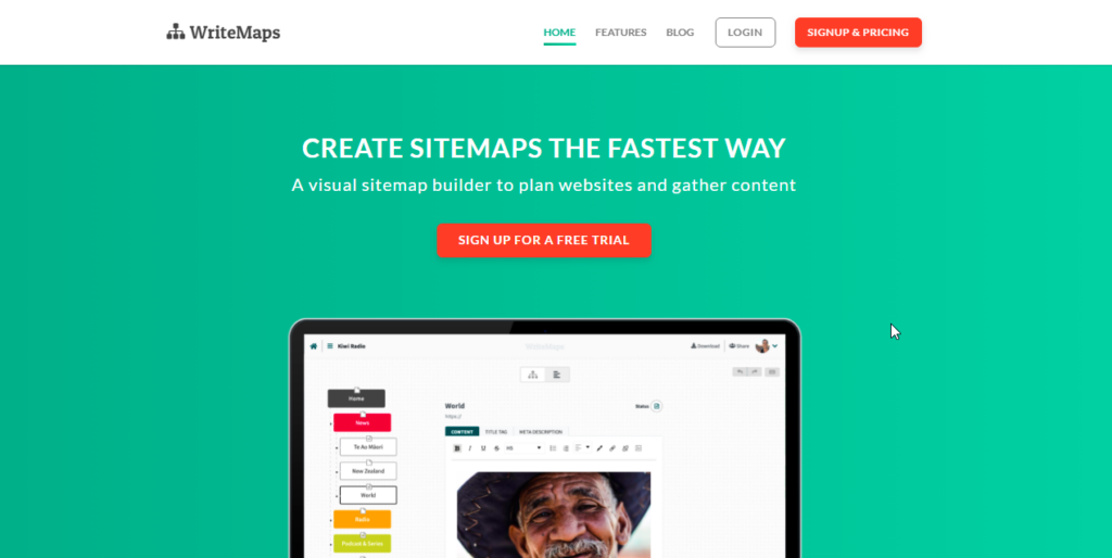 Writemaps- website structure tool