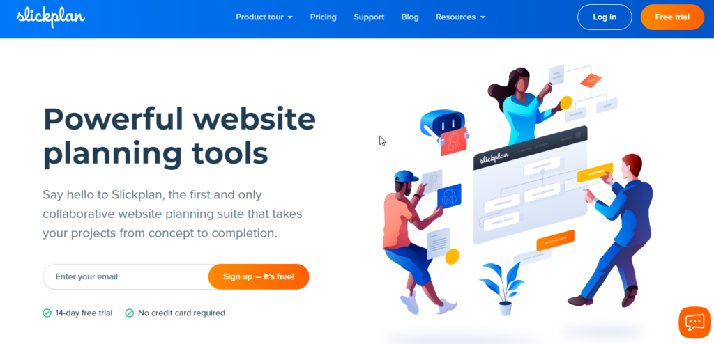 Slickplan - website structure tool