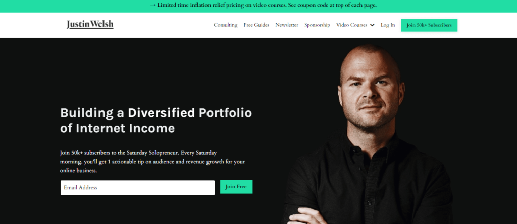 Justin Welsh - LinkedIn content marketing
