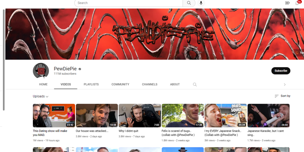 Pew Die Pie- YouTube