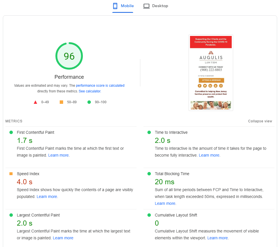 PageSpeed Insights- website optimization tools