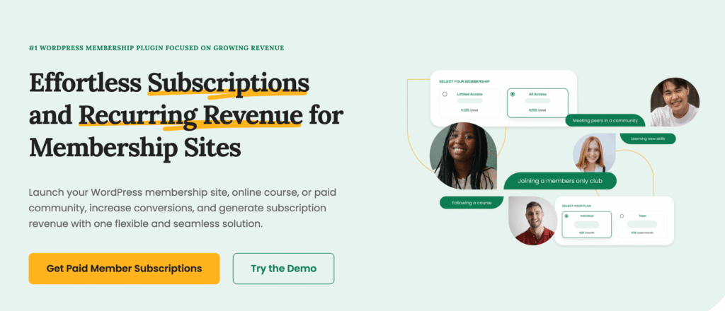 Paid Membership Subscriptions