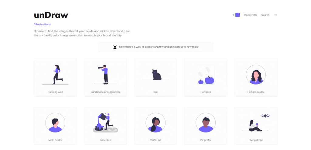 Undraw - images content tool