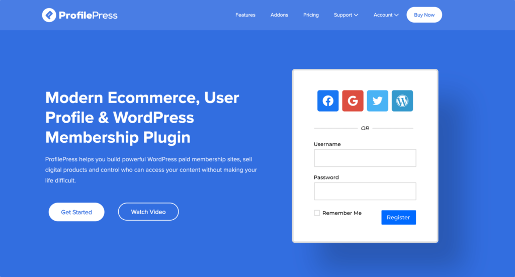 profile press - community plugin