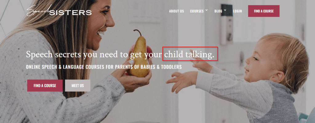 Aspirational identity - homepage example 