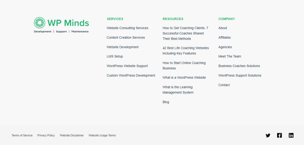 Footer example