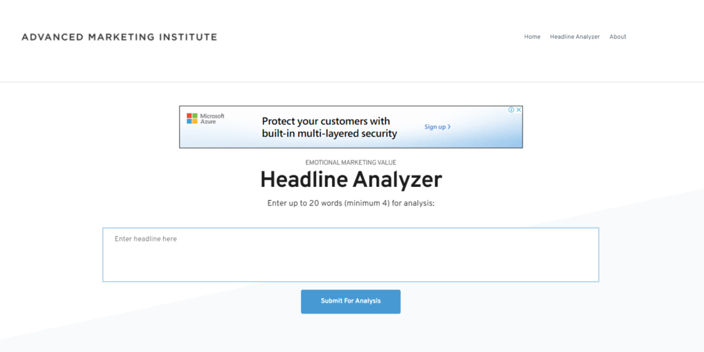 Headline analyzer - making content creation easy