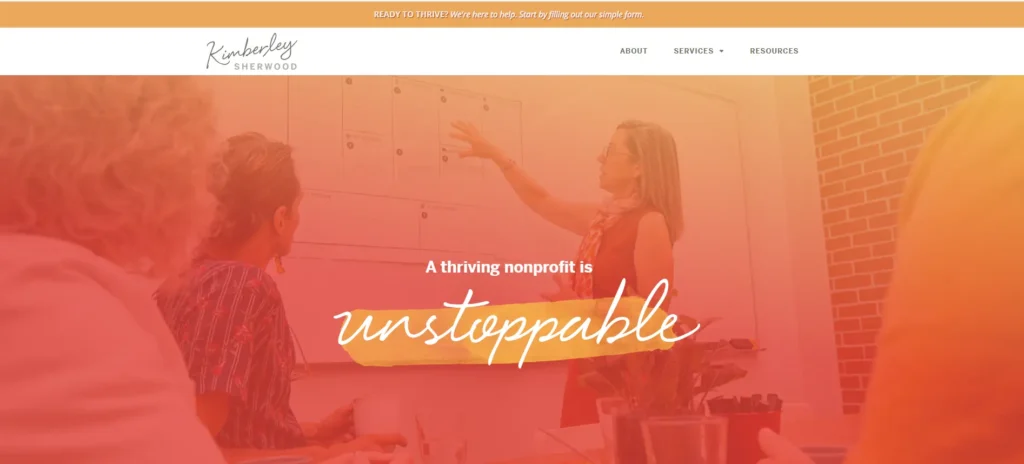 Kimberley Sherwood - service page layout