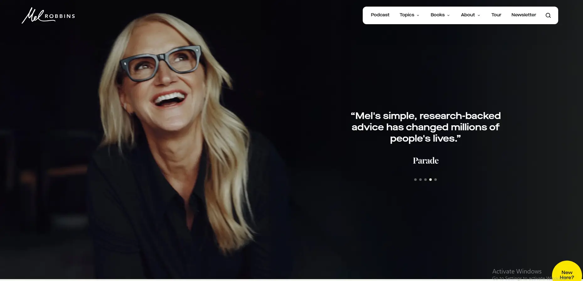 Mel Robbins - service page example