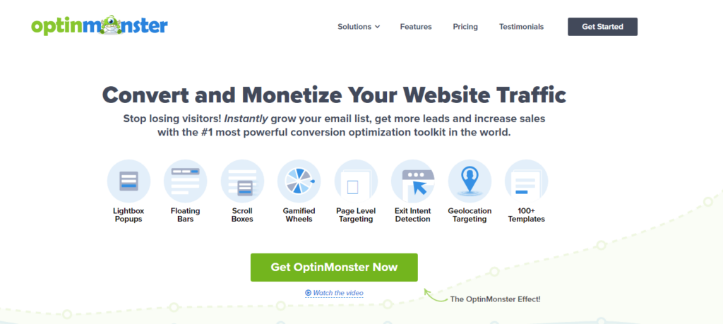 Optinmonster-lead generation system