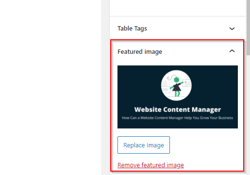 Features image - content checklist