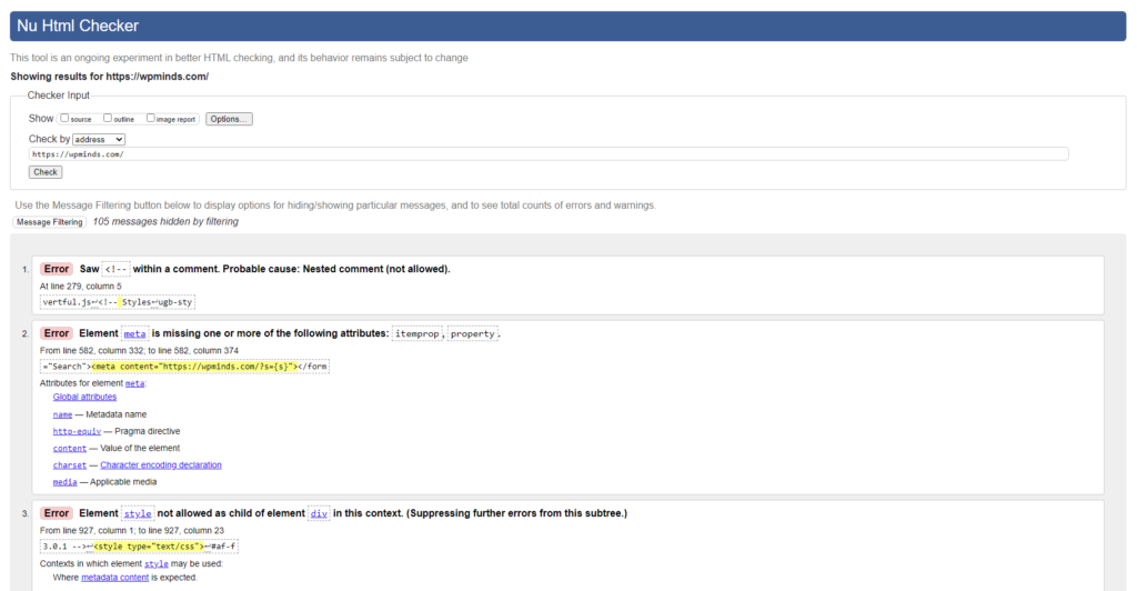 W3C Markup Validation Service.