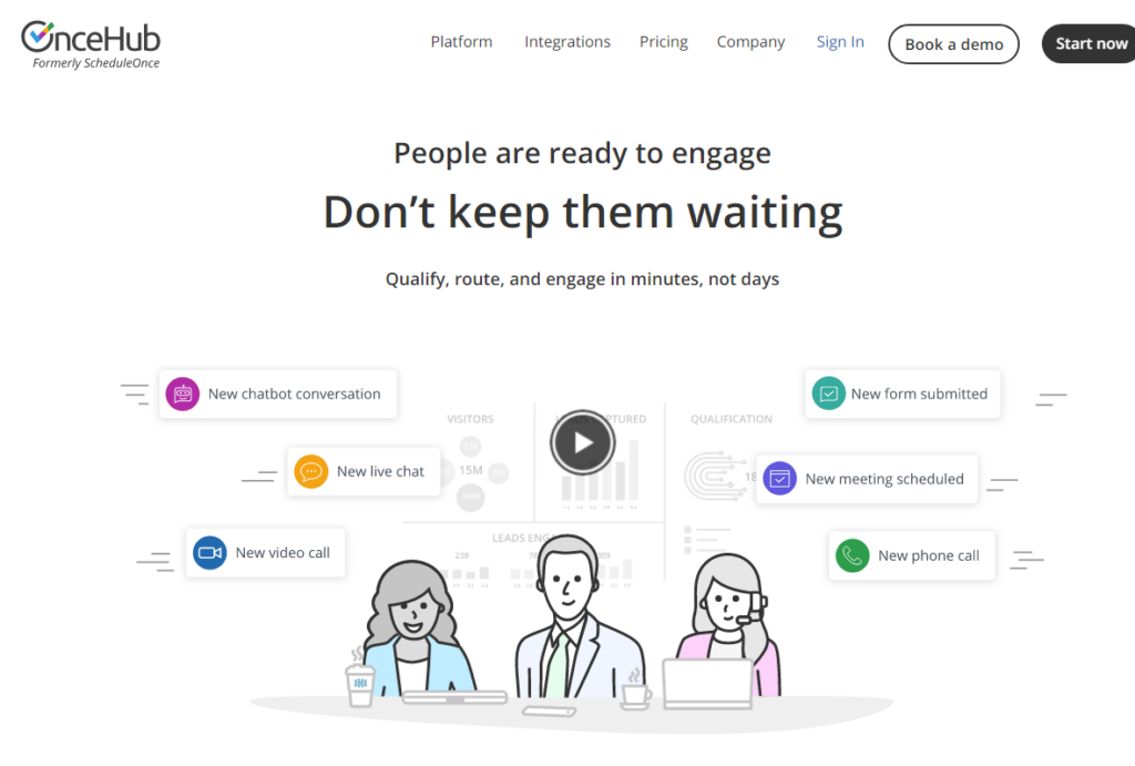 ScheduleOnce - booking system on website