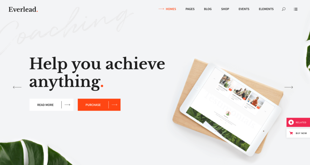 life coaching website template