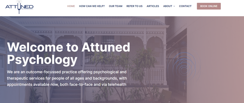 attunedpsychology Therapy Website