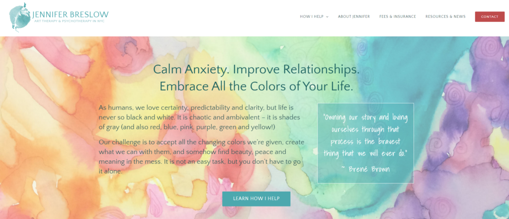 artpsychotherapynyc - websites for therapists