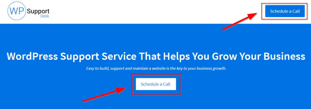 CTAs in website header