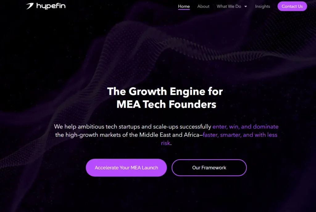Hype Finance technology Homepage UI
