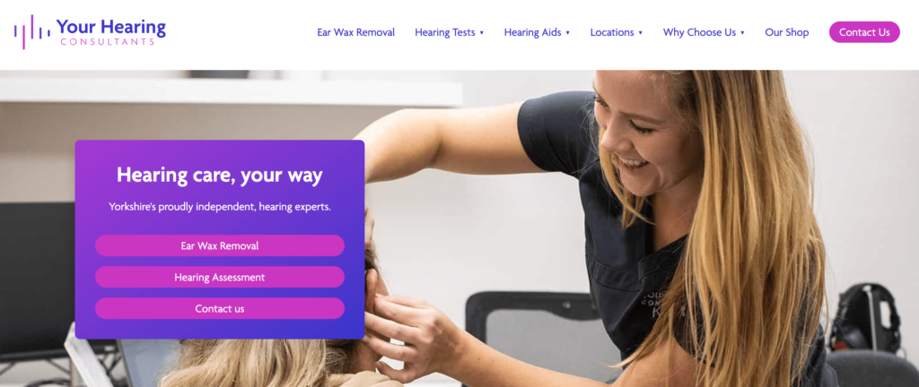 Your Hearing Consultants website