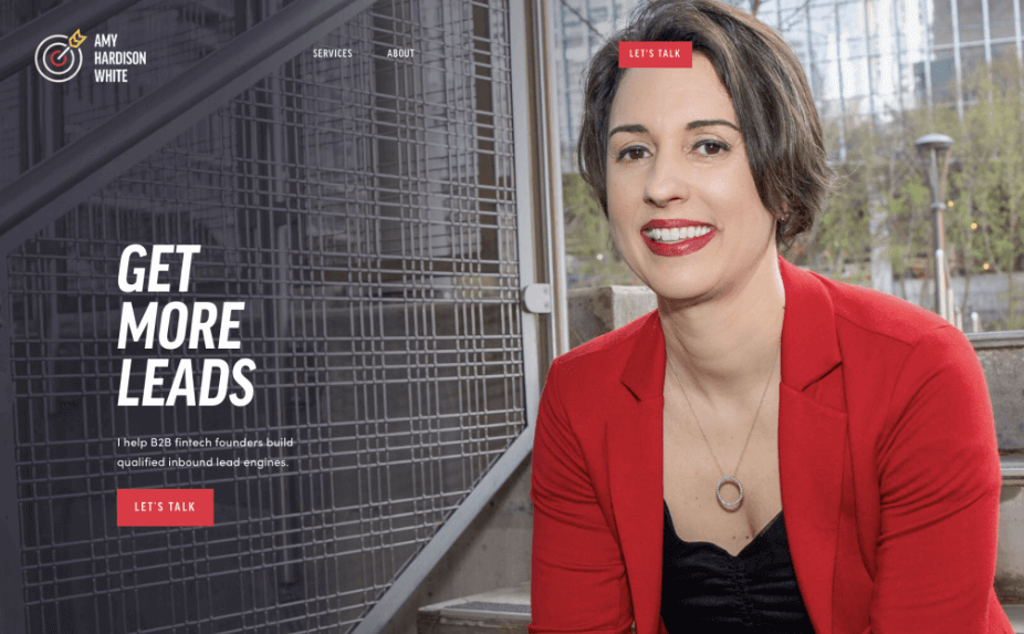 website header