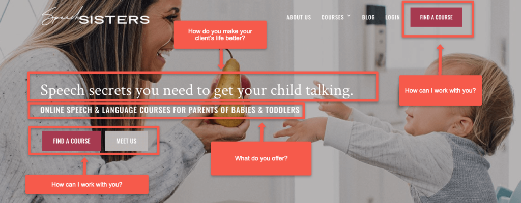 Perfect website header example