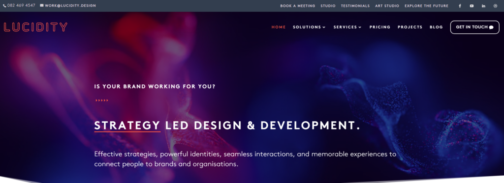 best consultant website Lucidity Design