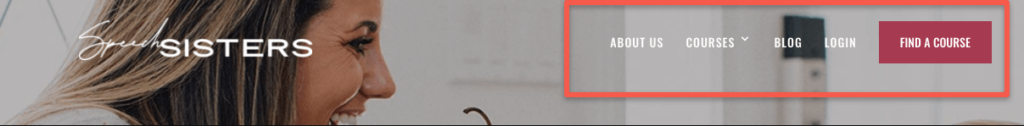 Header navigation example