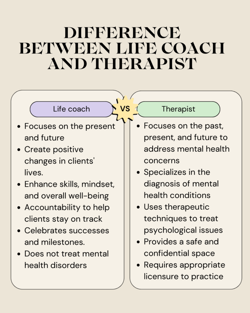 Life coach vs therapist