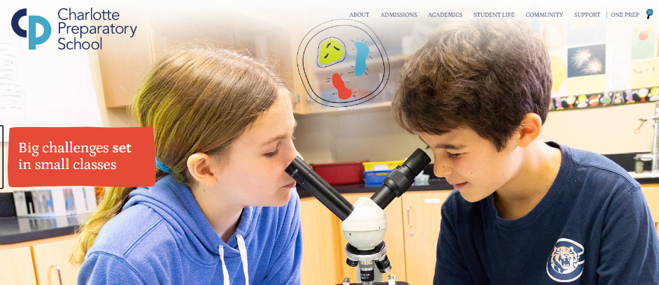 Charlotte Preparatory - website for schools