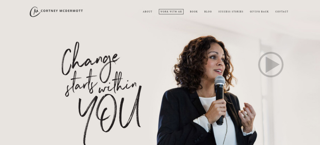 10. Courtney McDermott website wireframe examples