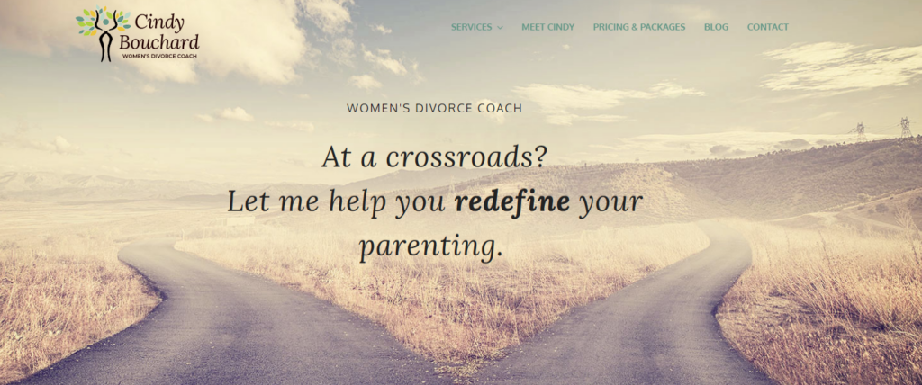 7. Women’s Divorce Coach website wireframe examples