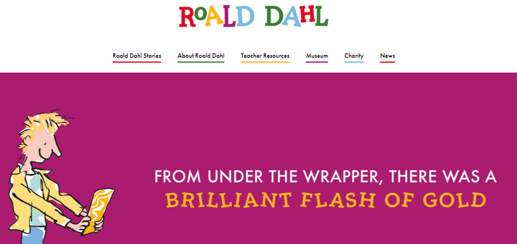 Roald Dahl - author website