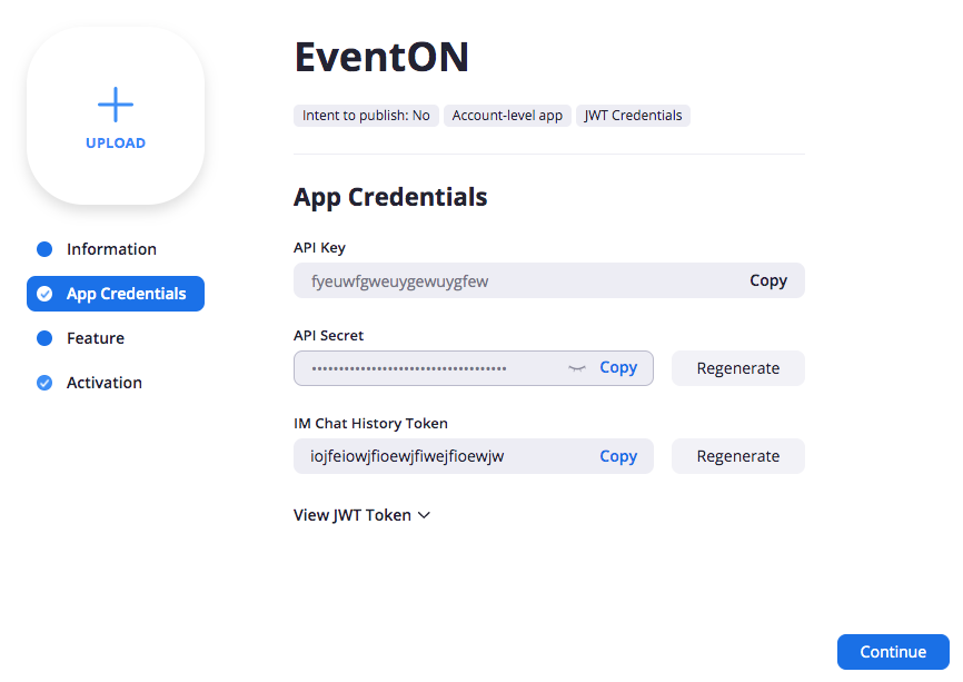Generate Zoom API Credentials
