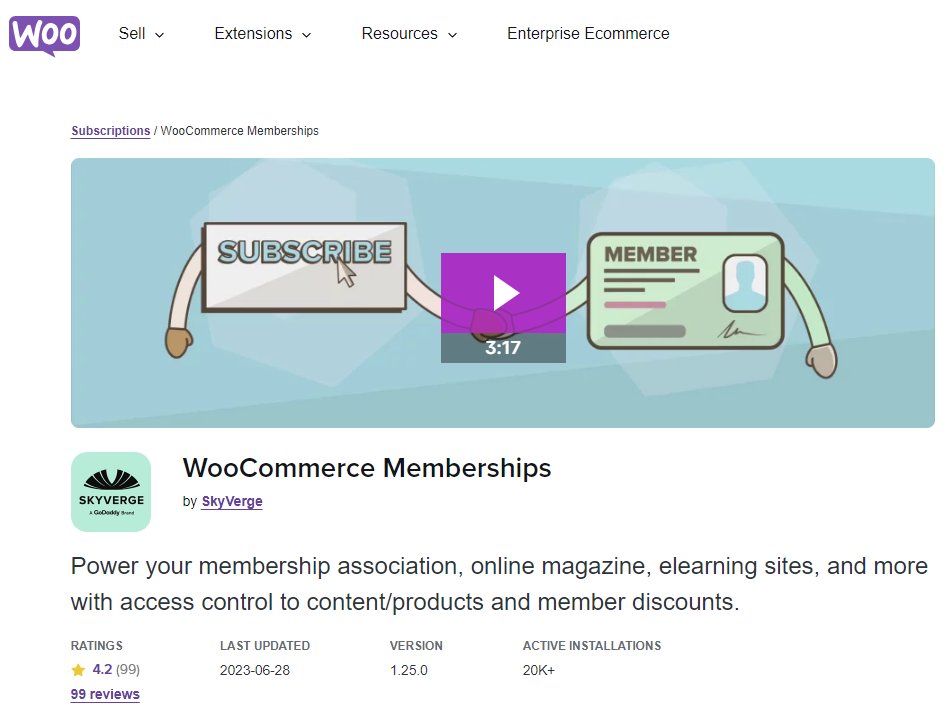 3. WooCommerce Memberships