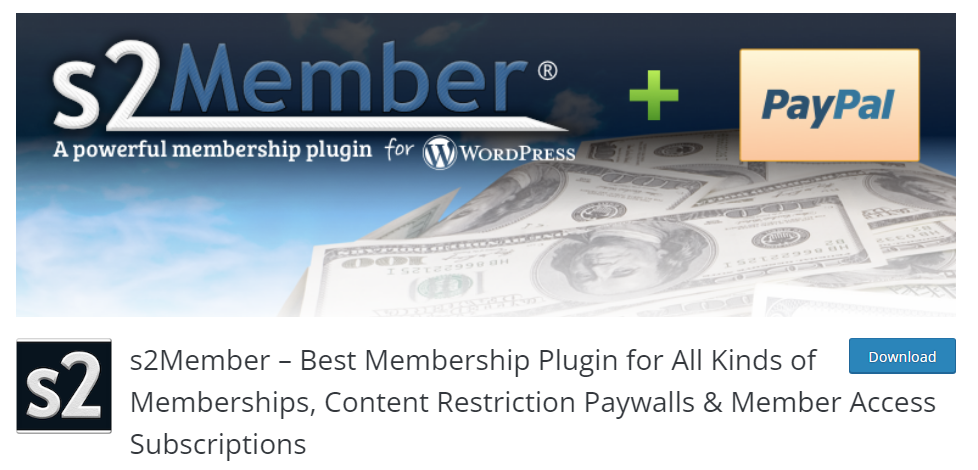 4. s2Member - WordPress membership plugin