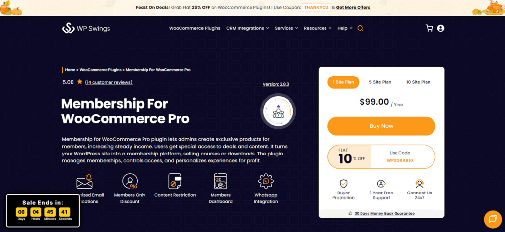 Membership for WooCommerce By WP Swings