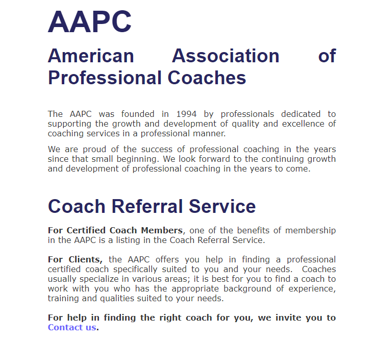 5. American Association of Professional Parent Coaches (AAPPC):