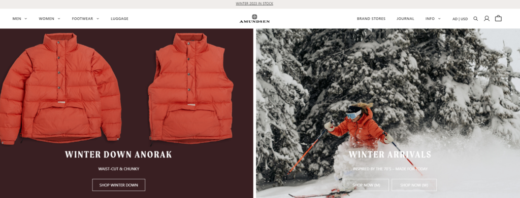 amundsensports WooCommerce sites