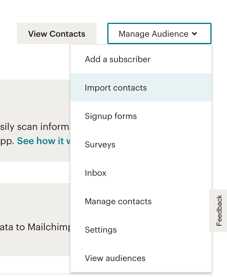 6. Import subscribers: