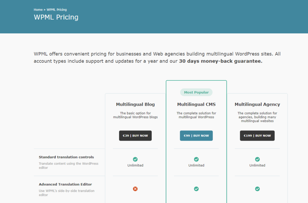 Step 1: Purchase WPML