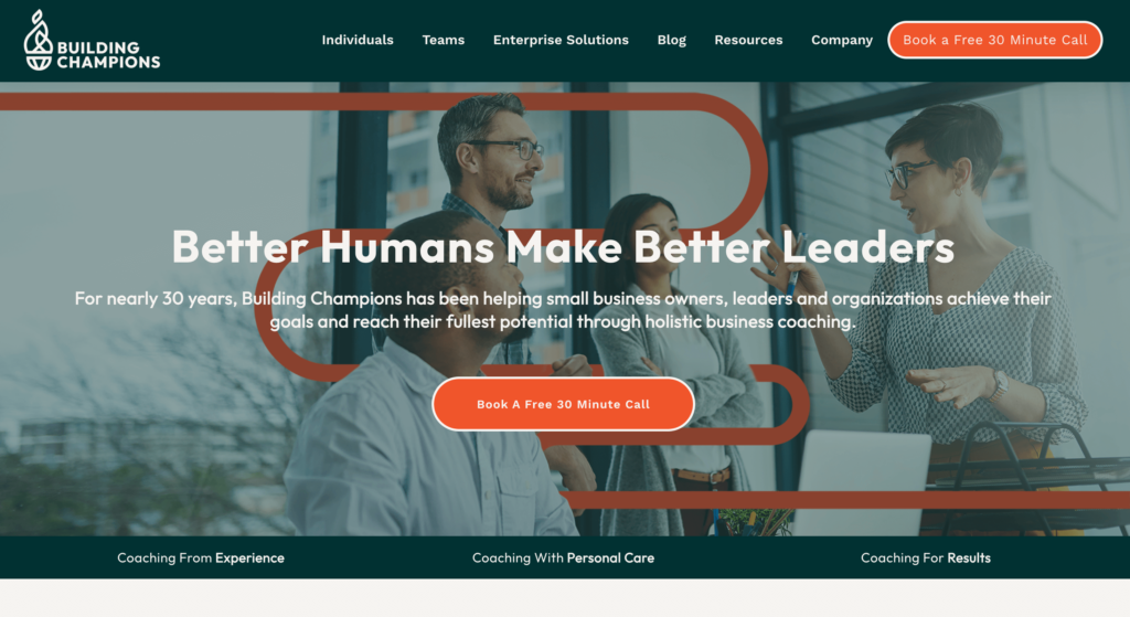 building champions website