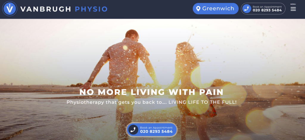 Vanbrugh Physio StoryBrand website examples