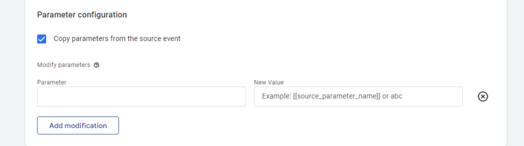 Specify Parameter and Values: