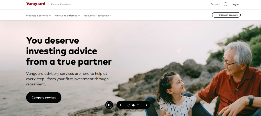 4. Vanguard Group best financial advisor websites